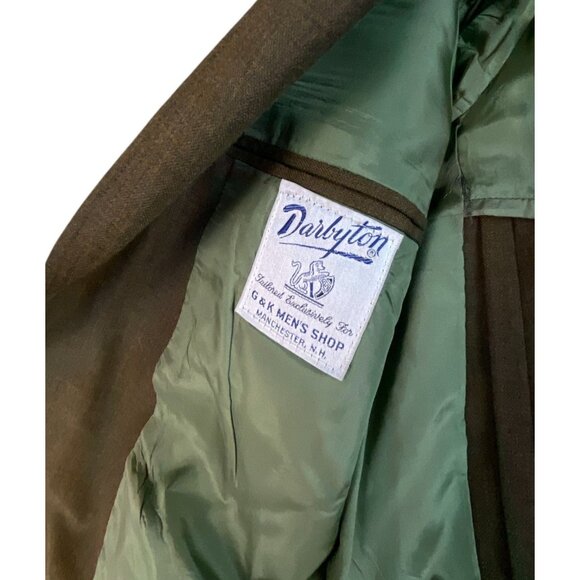 Vintage Darbyton Blazer Jacket One-Button Suit Jacket Blazer Men's Olive Green B - Picture 4 of 8